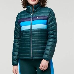 Cotopaxi Green and Blue Puffer Jacket